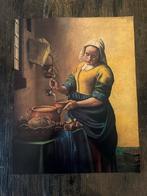 Poster 'De Melkmeid' naar Johannes Vermeer, Minder dan 50 cm, 50 tot 75 cm, Ophalen of Verzenden, Zo goed als nieuw