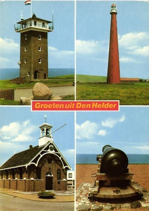 Groeten uit Den Helder - 4 afb o.a. Uitkijktoren - 1983 gelo, Verzamelen, Ansichtkaarten | Nederland, Gelopen, Utrecht, 1960 tot 1980