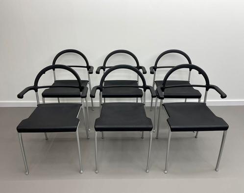 6 x Design Stoelen Mirai Yume, Huis en Inrichting, Stoelen, Gebruikt, Zwart, Ophalen