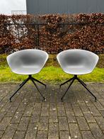 2X Arper Duna 02 Swivel Chairs, Gebruikt, Twee, Ophalen of Verzenden, Grijs