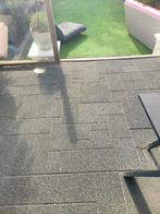 Gratis +- 40m² tuintegels antraciet (wildverband), Tuin en Terras, Tegels en Klinkers, Ophalen, Gebruikt, 10 m² of meer, Beton