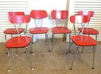 Mooi rode vintage retro formica stoelen, Huis en Inrichting, Stoelen, Ophalen, Gebruikt, ?, Vintage retro