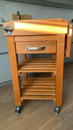 Keuken trolley, Ophalen, Gebruikt, Bruin, 50 tot 100 cm