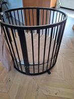 Ronde box zwart op wieltjes, Kinderen en Baby's, Boxen, Ophalen, Zo goed als nieuw, Rond, Boxkleed