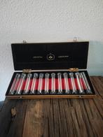 Crystal Leerdam Onderleggers in Houten Kistje - 12 Stuks, Ophalen of Verzenden