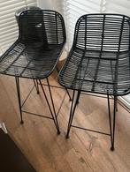 HKLiving Ratan barkrukken (2x), 2 krukken, Ophalen of Verzenden, Zo goed als nieuw, 90 cm of meer