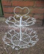 Vintage / Etagere - metaal / 2 laags, Ophalen of Verzenden, Gebruikt