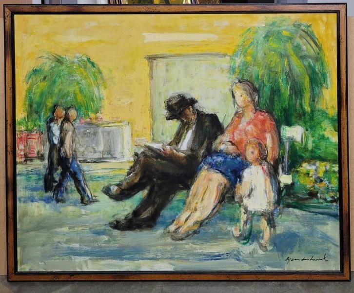 Karel Jan VAN DEN HEUVEL, even uitrusten, Antiek en Kunst, Kunst | Schilderijen | Klassiek, Ophalen