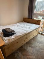 Bed van steigerhout 120 cm breed, Ophalen, Steigerhout, Zo goed als nieuw, 120 cm