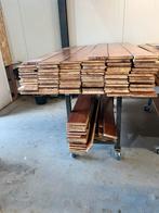 Massief grenen houten vloer +/-38m2 20cm breed 2cm dik, Doe-het-zelf en Verbouw, Ophalen, Gebruikt, Vloerdelen of -planken, 10 tot 30 cm