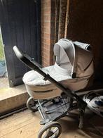 Grijze kinderwagen zwart frame - mutsy nio incl reiswieg, Gebruikt, Mutsy, Verstelbare duwstang, Ophalen
