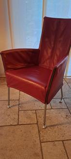 leren stoelen, Huis en Inrichting, Stoelen, Ophalen, Gebruikt, Leer, Lijkt op Chaplin stoelen - zonder kruis beneden