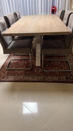 Mooie eettafel met 6 comfortabele stoelen, Huis en Inrichting, Tafels | Eettafels, Ophalen, Gebruikt, 200 cm of meer, 50 tot 100 cm