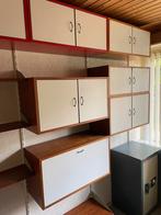 Wandmeubel vintage jaren 60 modulair, Ophalen, Zo goed als nieuw, 25 tot 50 cm, Minder dan 150 cm