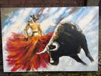 Schilderij van een stierengevecht, Ophalen
