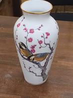 Vintage Franklin Porcelain Bird Vase 1981 By Ryu Okazaki, Ophalen of Verzenden