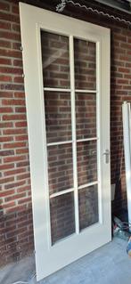 Glazen Binnendeur met Roedes - Wit, Doe-het-zelf en Verbouw, Deuren en Horren, Ophalen, 80 tot 100 cm, 215 cm of meer, Binnendeur