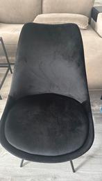 4 zwarte suede eetstoelen, Huis en Inrichting, Stoelen, Ophalen of Verzenden, Zo goed als nieuw, Zwart, Vier