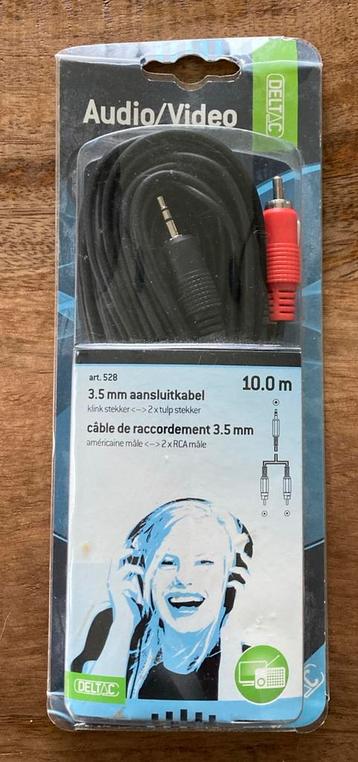 10m Audiokabel 3.5mm Jack naar Tulp - Nieuw! beschikbaar voor biedingen