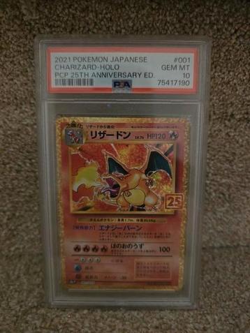 Charizard 25th japanese psa 10  beschikbaar voor biedingen