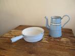 emaille brocante koffiepot en pan, Antiek en Kunst, Antiek | Emaille, Ophalen of Verzenden