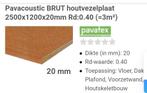 Pavacoustic BRUT houtvezelplaat 5X, Doe-het-zelf en Verbouw, Isolatie en Afdichting, Nieuw, Minder dan 4 cm, Overige materialen