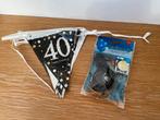 Ballonnen & vlaggenlijn 40 jaar, Verzenden, Zo goed als nieuw, Versiering, Verjaardag