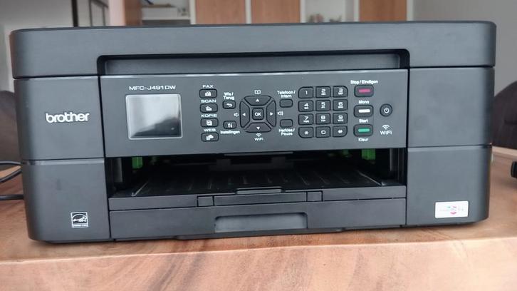 Brother printer MFC-J491 DW, draadloze kleureninkjetprinter, Computers en Software, Printers, Zo goed als nieuw, All-in-one, Inkjetprinter