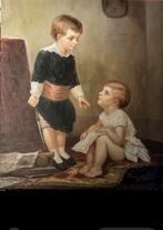 Olieverfschilderij op doek Onduidelijk gesigneerd, Verzenden