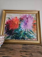 Kleurrijk schilderij met bloemen, Antiek en Kunst, Curiosa en Brocante, Ophalen