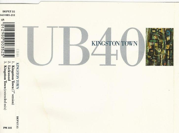 Reggae : UB 40 - Kingston town = 3track MAXI, Cd's en Dvd's, Cd Singles, Zo goed als nieuw, Pop, Ophalen of Verzenden