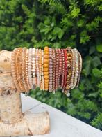 BIBA kralenarmbandjes beige bruin oker 3 euro pst nieuw, Sieraden, Tassen en Uiterlijk, Armbanden, Bruin, Kunststof of Plastic
