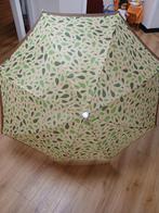 Retro Parasol met Bladerenprint, Sieraden, Tassen en Uiterlijk, Paraplu's, Ophalen of Verzenden, Gebruikt, Groen