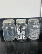 3 x Voorraadpot met klemdeksel, Huis en Inrichting, Keuken | Potten en Pannen, Ophalen of Verzenden, Zo goed als nieuw, Glas, Pot, Bus of Blik