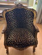 Vintage gouden stoel – chique & gedurfd design, Huis en Inrichting, Fauteuils, Ophalen, Gebruikt, Hout, Barok / Louis XV geïnspireerde stijl