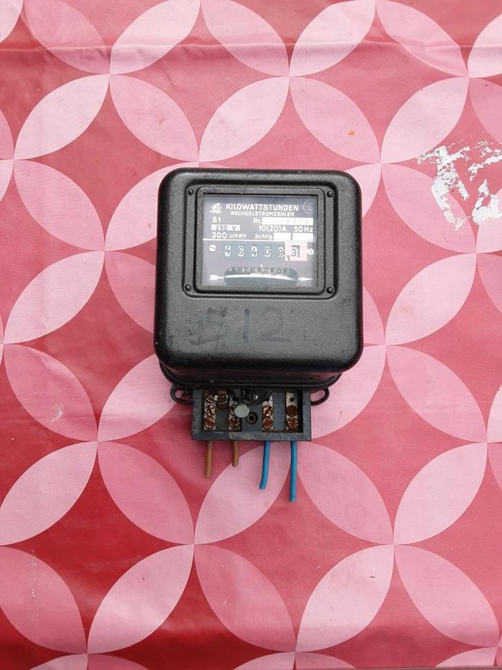 Kwh meter / terugdraaimeter - 1 fase, Doe-het-zelf en Verbouw, Elektra en Kabels, Gebruikt, Overige typen, Ophalen of Verzenden
