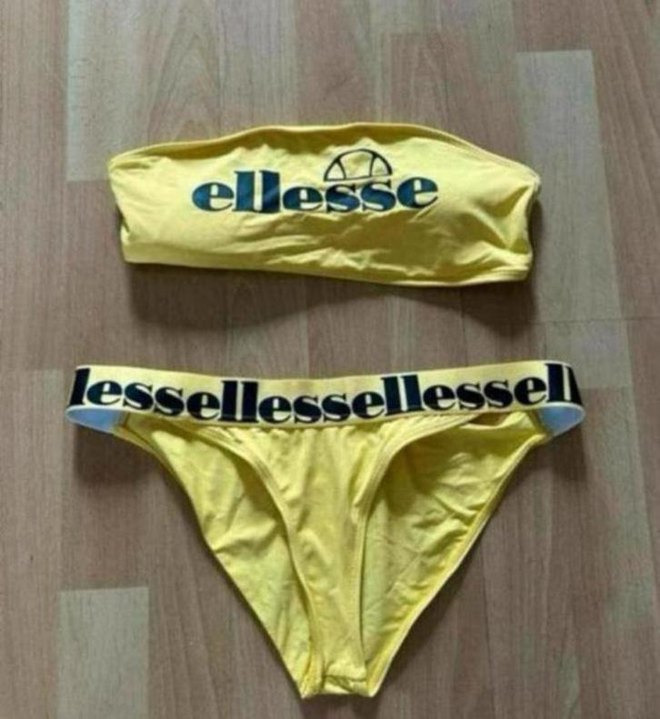 Ellesse gave gele bandeau bikini mt S ZGAN, Kleding | Dames, Badmode en Zwemkleding, Zo goed als nieuw, Bikini, Geel, Ophalen of Verzenden
