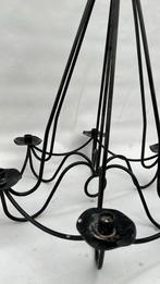 Zwarte metalen kerstkandelaar, Huis en Inrichting, Gebruikt, 50 tot 75 cm, Zwart, Ophalen of Verzenden