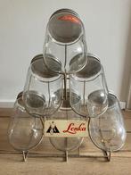 Lonka snoeppotten met rek 6 stuks potten 30 x 15 cm, Antiek en Kunst, Curiosa en Brocante, Ophalen