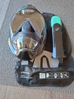 Snorkelmasker Decathlon Easybreath 900 zwart M/L, Ophalen of Verzenden, Zo goed als nieuw, Snorkelmasker