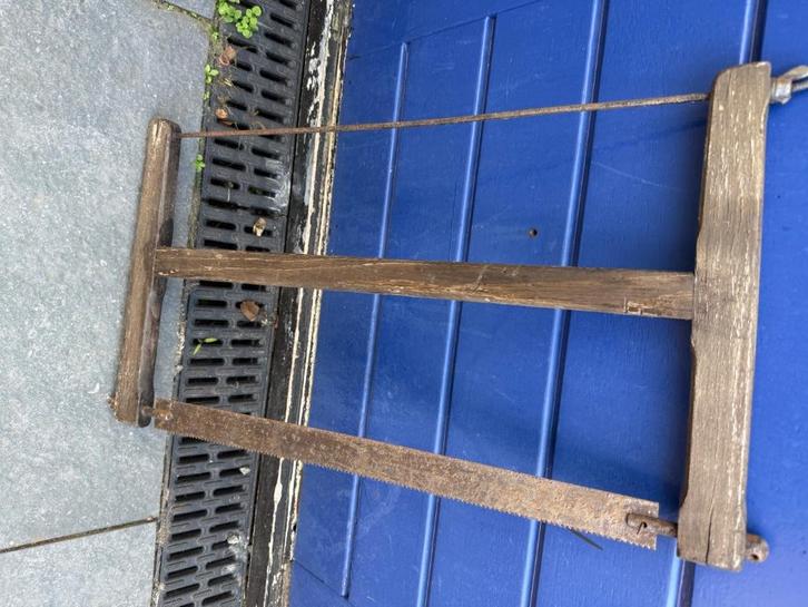 Antieke schrenszaag / raamzaag – decoratief en functioneel, Antiek en Kunst, Antiek | Gereedschap en Instrumenten, Ophalen of Verzenden