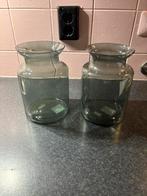 2 mooie rookglas vazen NIEUW, Overige kleuren, Nieuw, Ophalen of Verzenden, Glas