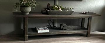Houten  bank -salontafel - tv meubel. SALE beschikbaar voor biedingen