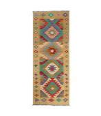 Handgeweven Kelim Loper - 203x69 cm, Beige, 200 cm of meer, Zo goed als nieuw, Rechthoekig