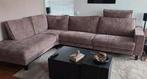 Hoekbank met elektrische gedeelte, Huis en Inrichting, Banken | Complete zithoeken, Ophalen, Zo goed als nieuw, Stof