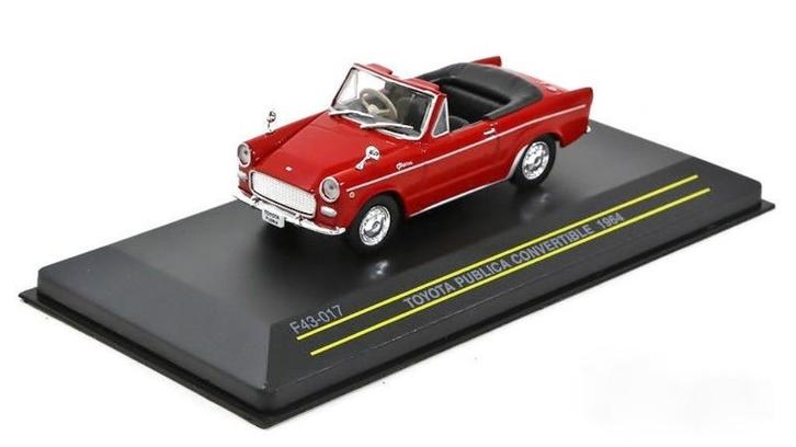 Toyota Publica Conver 1964 Rood Model 1/43 First:43 F43-017, Hobby en Vrije tijd, Modelauto's | 1:43, Nieuw, Auto, Overige merken