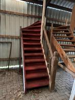 Vuren houten trap bovenkwart rechts, Doe-het-zelf en Verbouw, Ladders en Trappen, Nieuw, 2 tot 4 meter, Ophalen