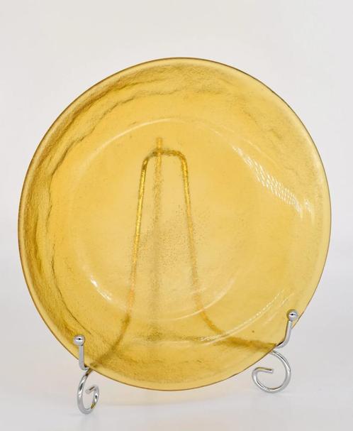 Vintage amberkleurige glazen borden Sierra Arcoroc jaren 70, Huis en Inrichting, Keuken | Servies, Gebruikt, Bord(en), Overige stijlen