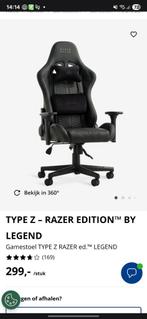 Razer stoel, Huis en Inrichting, Bureaustoelen, Ophalen, Zwart, Nieuw, Gaming bureaustoel