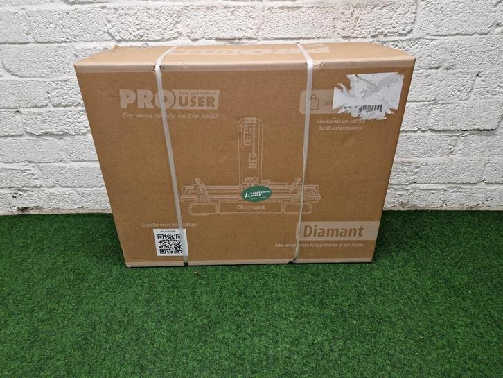 Nieuwe Pro User Diamant fietsendrager ongeopend in doos, Auto diversen, Fietsendragers, Nieuw, Trekhaakdrager, 2 fietsen, Brede banden